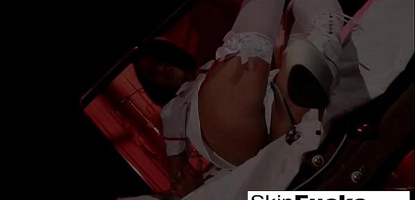  Sexy nurse Skin Diamond dances and teases her tight lil body for you!